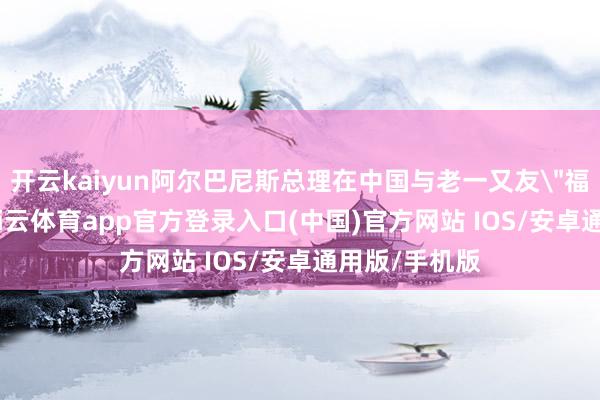 开云kaiyun阿尔巴尼斯总理在中国与老一又友