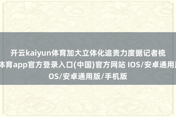 开云kaiyun体育　　加大立体化追责力度　　据记者梳理-kai云体育app官方登录入口(中国)官方网站 IOS/安卓通用版/手机版