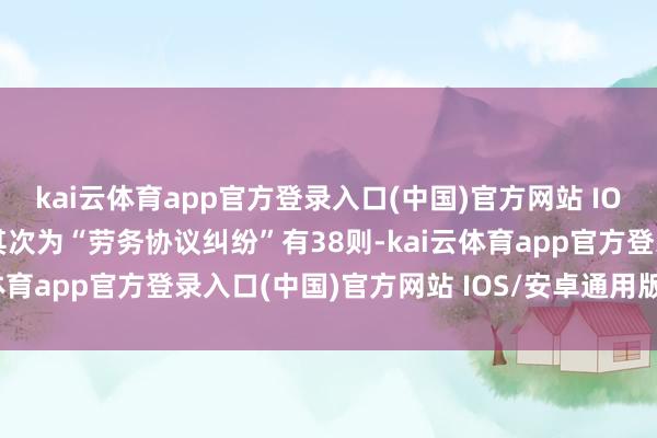 kai云体育app官方登录入口(中国)官方网站 IOS/安卓通用版/手机版其次为“劳务协议纠纷”有38则-kai云体育app官方登录入口(中国)官方网站 IOS/安卓通用版/手机版